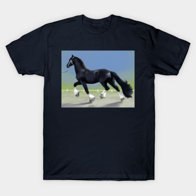 Trotting Friesian Cross T-Shirt by KJL90